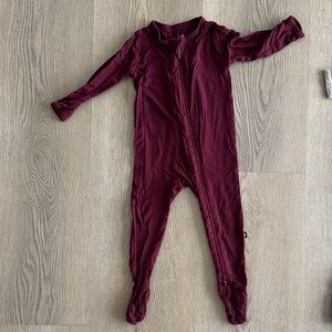 Kyte BABY Burgundy Kids One Piece Footie